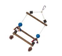 Support en bois naturel pour cage à oiseaux - Accessoire de divertissement pour animal domestique - Exercice pour mâcher et se balancer - Support en bois naturel