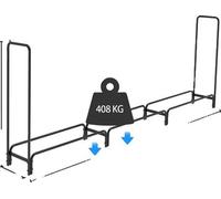 Support en bois, poids lourd, porte-journal en métal, noir 12ft