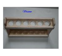 SUPPORT EN BOIS POUR 6 TUBES ÉPROUVETTE Naturel
