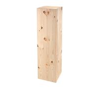 Support En Bois Pour Objets Décoratifs, Colonne Décorative Rustique Vintage À Personnaliser, Socle Stable Et Durable, À Peindre Ou Vernir Selon Vos Envies, Bois Naturel, 110x30x30 Cm