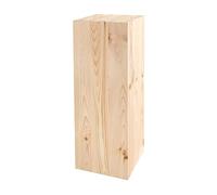 Support en Bois pour Objets Décoratifs, Colonne Décorative Rustique Vintage À Personnaliser, Socle Stable Et Durable, À Peindre Ou Vernir Selon Vos Envies, Bois Naturel, 80x30x30 Cm