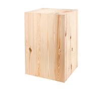 Support En Bois Pour Objets Décoratifs, Colonne Décorative Rustique Vintage À Personnaliser, Socle Stable Et Durable, À Peindre Ou Vernir Selon Vos Envies, Bois Naturel, 60x40x40 Cm