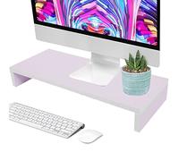 Support en Bois pour Ordinateur Portable et Moniteur, Élévateur de Bureau à 1 Niveau, 49,5 cm, pour Maison et Bureau