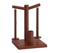 Support en bois - Support de moulinet en bois de 25,4 cm | Sopport magnétique pour crochet | Organisateur en crochet et tissu avec base antidérapante : soutien aux projets