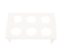 Support en Céramique de Laboratoire pour Creuset 25ml à 6 Trous | Conception Ventilée de Refroidissement, Base Élargie avec Quatre Pieds, pour Tubes Fragiles et Essais