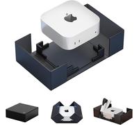 Support en Cuir pour Mac Mini M4/M4 Pro 2024¿Ventilation,Dissipation de la Chaleur,Refroidissement Amélioré,Design peu Encombrant avec Gestion des Câbles et Poussière Cachée