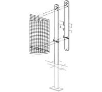 Support en fer ( 9194491024 ) hauteur 1400 mm à bétonner adapté aux poubelles 27 l
