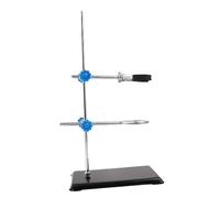 Support en Fer de Laboratoire 30cm Portable pour Expériences Chimiques | Base Stable, et Porte-flacon Ferme Alambic pour Huiles Essentielles, Usage Chimie et Physique Plusieurs styles