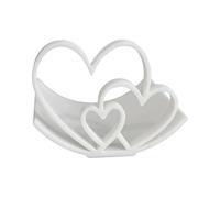 Support en forme de cœur, design peu encombrant, 9,7 x 9,7 x 7,4 cm, porte-serviettes en papier noir mat, support rustique moderne, placement flexible, pour ferme, maison, salle de bain, toilettes