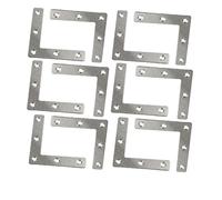 Support En Forme De L Plaque d'extrusion d'angle en acier inoxydable, fixation L/T, 12 pièces, connexion, équerre plate robuste(WHITE)