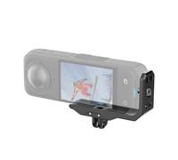 Support en L à dégagement rapide compatible avec Insta360 X4 avec interrupteur horizontal/vertical, interface à vis de 6,35 mm et connecteur à deux broches