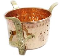 Support en laiton fait main Angeethi - Réchaud traditionnel Sigdi - Convient pour bol en acier et cuivre - Pour restaurant/maison - 12,7 cm