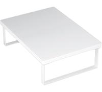 Support en Métal Et Bois pour Micro-Ondes, Gain De Place - Étagère De Rangement De Cuisine avec Pieds Antidérapants, Organisateur pour Plaques à Induction Et White 40x30x8.5cm