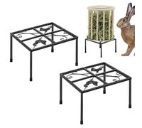 Support en métal pour abreuvoir à poules - Support en fer stable, cadre de support surélevé, cadre de nourriture stable, construction résistante à la rouille | Accessoires de ferme pour poulailler
