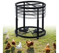 Support en métal pour Abreuvoir à Poulet, 4 hauteurs réglables, Base en Fer Robuste, Conception antidérapante pour seaux Ronds et carrés, Garde Le poulailler Sec et Propre