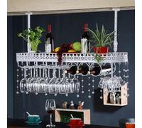 Support en métal pour Bouteilles de vin de Bar Suspendu Moderne, Supports Suspendus pour Tasses à vin, étagère de Plafond de café élégante, casier à vin d'affichage, Support Mural pour Verre de