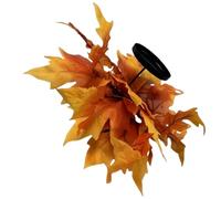 Support en métal pour décorations de vacances d'automne, Thanksgiving, centres de table, feuilles de citrouille réalistes et baies