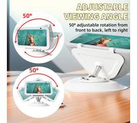 Support En Métal Pour Echo Show 5 (3ème Génération), Support Pivotant, Avec Réglage D'inclinaison Grand Angle, Accessoire De Bureau Pour Echo Show 5 3ème Génération, Sans Aimant (Blanc)