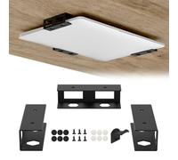 Support en métal pour ordinateur portable sous le bureau avec coussinets de protection anti-rayures compatible avec Lenovo, HP, Asus, ordinateurs portables, Mac Mini, MacBook et claviers de 0 à 25 mm
