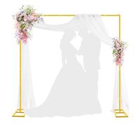 Support en métal pour toile de fond de mariage - Cadre rectangulaire pour cérémonie, fête, décoration murale