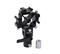 Support en métal tri-hot Griffe flash Speedlight holder-2 trou parapluie diffuseur Softbox pour lampe Support trépied pour appareil photo