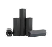 Support en nylon mère à mère, support isolé à joint en plastique M2 M2.5 M3 M5 M6, adapté à la fixation de circuits imprimés, à l'assemblage de châssis de drone, etc.(Black colour,M2X10 50pcs)