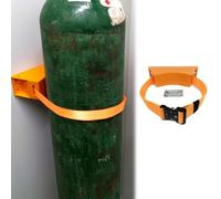 Support en plastique de réservoir d'oxygène de bâti de mur d'ABS for des bouteilles de gaz multicolore(Orange)