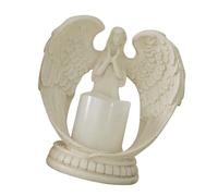 Support en résine angelée avec LED pour décoration intérieure romantique et sans flamme pour décoration électronique