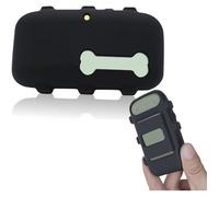 Support en silicone compatible avec traqueur GPS Tractive XL Accessoires en caoutchouc anti-rayures Coque robuste avec sangle Noir