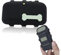 Support en silicone compatible avec traqueur GPS Tractive XL-Accessoires en caoutchouc anti-rayures-Coque robuste avec sangle pour collier pour animal domestique-Noir