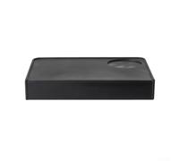 Support en silicone pour tamper le café avec orientation des bords d'angle pour une utilisation efficace sur les comptoirs et les façades de bar (noir)