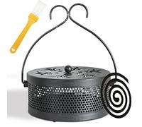 Support en Spirale Anti-moustiques, en métal, boîte à bobines de moustiques, brûleur d'encens décoratif Portable, méditatif avec poignée, utilisable dans la Maison, Le Centre Commercial, la Salle de