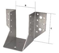 Support en U galvanisé - GAH Alberts - H 128mm - l 64mm