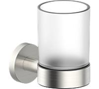 Support en verre Bravat Varuna 778280 à coller ou à visser, finition acier inoxydable