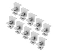 Support en Z pour Panneau Solaire, 10 Pièces, Pinces en Aluminium, Connectent Fermement Le Module PV à la Surface du Carrelage pour Camping-Cars, Maisons et Navires (45mm)