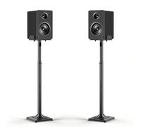 Support Enceinte Surround Lot de 2, Pied Enceintes Universel Hauteur Réglable 86-109 cm, Compatible avec Bose/JBL/Sony, Gestion des Câbles, Noir