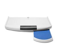 Support ergonomique pour clavier avec tiroir, accoudoir rétractable, coude, 55,6 x 27,6 cm, noir et blanc, améliore le confort et la productivité