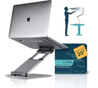 Support ergonomique pour ordinateur portable, hauteur réglable jusqu'à 50,8 cm, compatible avec tous les MacBook, ordinateurs portables de 10", 15", 17", support de bureau pour ordinateur portable,