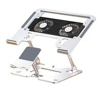 Support Ergonomique réglable 2 en 1 pour Ordinateur Portable et téléphone - Support de Bureau Polyvalent pour Le Travail collaboratif, Conception compacte, Rangement Facile et Angle de visio