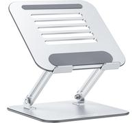 Support ergonomique réglable en métal pour ordinateur portable avec fonction de refroidissement,compatible avec MacBook et tous les ordinateurs portables (10-17,3""),argenté