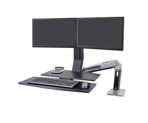 Support Ergotron WorkFit-A, double, avec surface de travail+