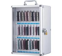 Support et casier de téléphone portable en alliage d'aluminium durable sans assemblage pour l'école et la salle de conférence (40 x 28 x 20 cm)