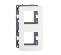 Support et plaque double vertical Mosaic, LEGRAND, blanche