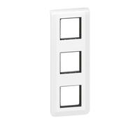 Support et plaque triple vertical Mosaic, LEGRAND, blanche