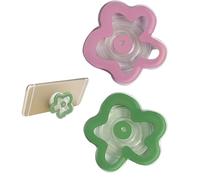 Support et poignée de téléphone à Prise de Fleur Extensible Universelle, 2 pièces, Support téléphone Portable supérieur échangeable pour téléphones et tablettes, Vert