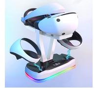 Support et Station de Charge avec lumières RGB pour PS VR2, Station de Charge avec indicateurs et Support Casque Réalité Virtuelle