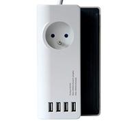 Support Et Station De Charge USB Pour Tablette Et Smartphone - Chargeur USB Multiple 4 Ports USB - Chargeur Multi Telephone Avec Câble de 1,4m - Station Charge USB 230VAC 50Hz - 250301 JP Outillage