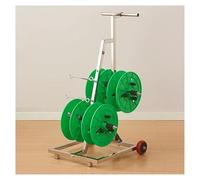 Support étagères rotatif multicouche de bobine de fil, support de câble de distributeur de support de fil multi-bobine, for la distribution de câble sur le lieu de travail(Green,4 trays)