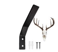 Support européen en forme de crâne en métal résistant à la rouille | Support mural robuste en forme de tête de mort de cerf, présentoir de spécimen de taxidermie, décoration de cabine de chasse