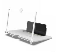 Support extensible pour écran de téléphone pour bureau, support réglable pour améliorer l'affichage de l'écran du smartphone pour les vidéos et la lecture (26 x 17,4 x 8 cm, blanc)